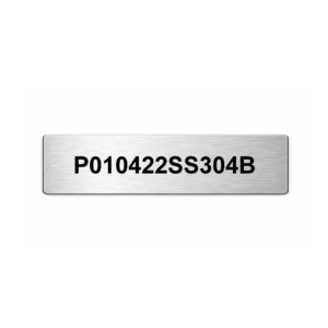 Plaque 1" x 4" (25.4mm x 101.6mm) - Inox 304 gravé au laser