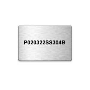 Plaque 2" x 3" (50.8mm x 76.2mm) - Inox 304 gravé au laser