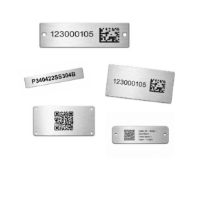 Plaques d'identification en acier inox 304
