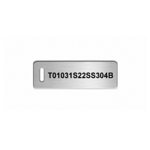 Étiquette / Tag 1" x 3" (25.4mm x 76.2mm) - Inox 304 gravé au laser