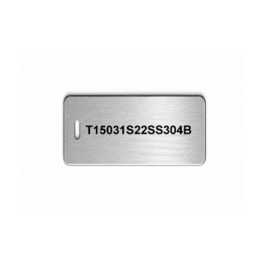 Étiquette / Tag 1.5" x 3" (38.1mm x 76.2mm) - Inox 304 gravé au laser