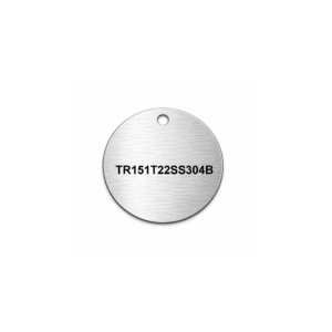 Étiquette / Tag rond 1.5" (38.1mm) - Inox 304 gravé au laser