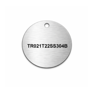 Étiquette / Tag rond 2" (50.8mm) - Inox 304 gravé au laser