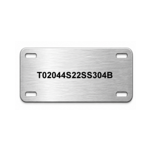 Étiquette / Tag 2" x 4" (50.8mm x 101.6mm) - Inox 304 gravé au laser