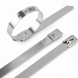 Attache câble à bille / cable tie 4.6mm x 400mm - Inox 316